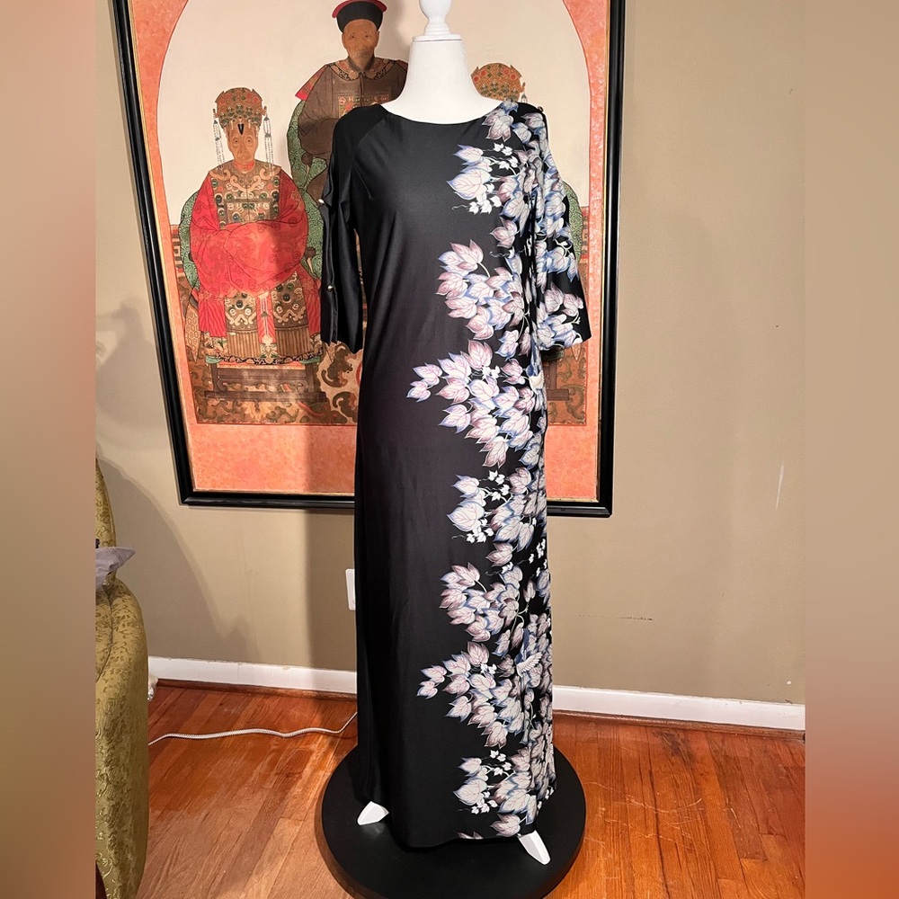 Elegant vintage maxi dress by Sidan -medium - Picture 13 of 15